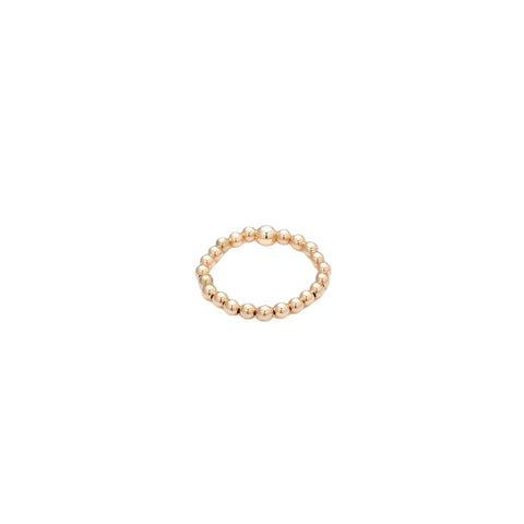 18k gold filled 3mm beads Ring