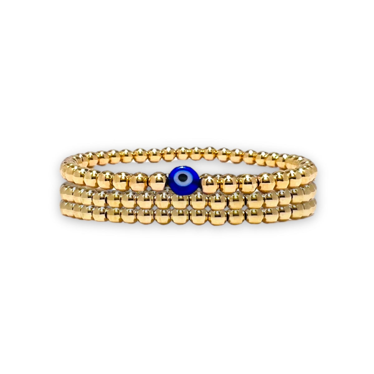18k Gold 4mm Bracelets Stack 3 – Cindy Vega