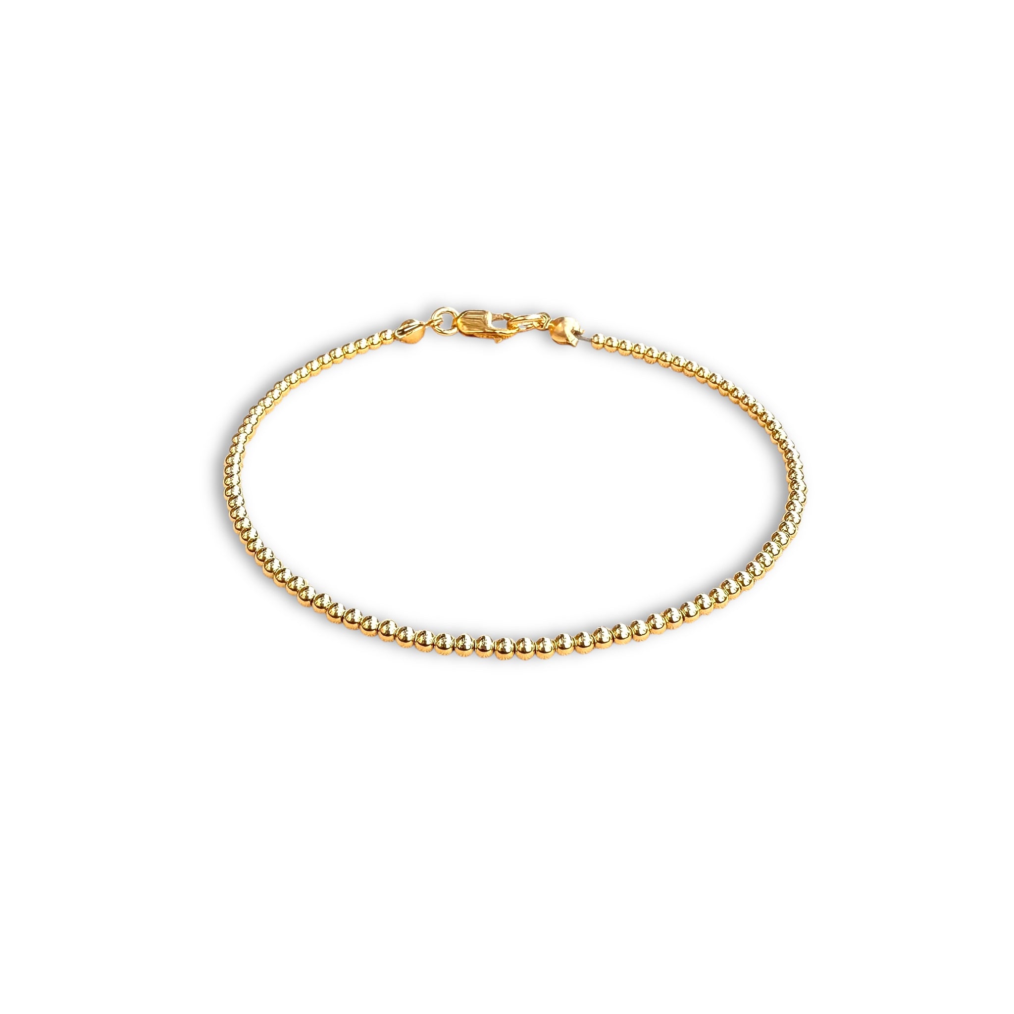 18k Gold 2mm Clasp Bracelet