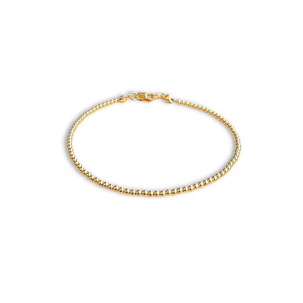 18k Gold 2mm Clasp Bracelet