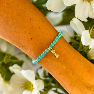 Love Turquoise 4mm Stone Bracelet