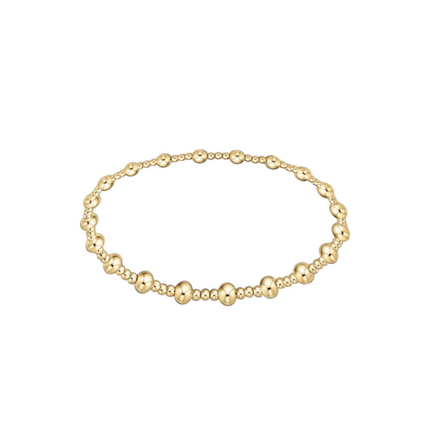 18k Gold 3-4mm Bracelet Stack of 4