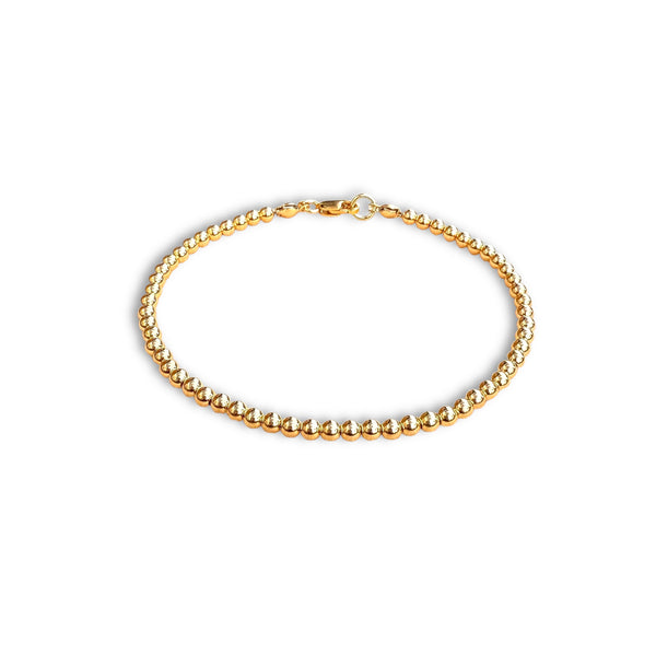 18k Gold 3mm Clasp Bracelet