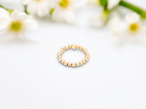 18k Gold Filled 3mm Bead Ring