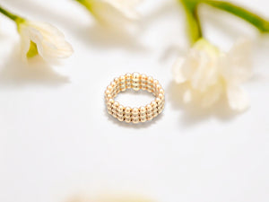 Stack of Three 18k Gold Filled 3mm Bead Rings