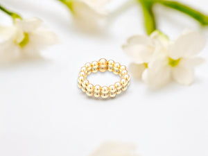 Stack of Two 18k Gold Filled 4mm Bead Rings