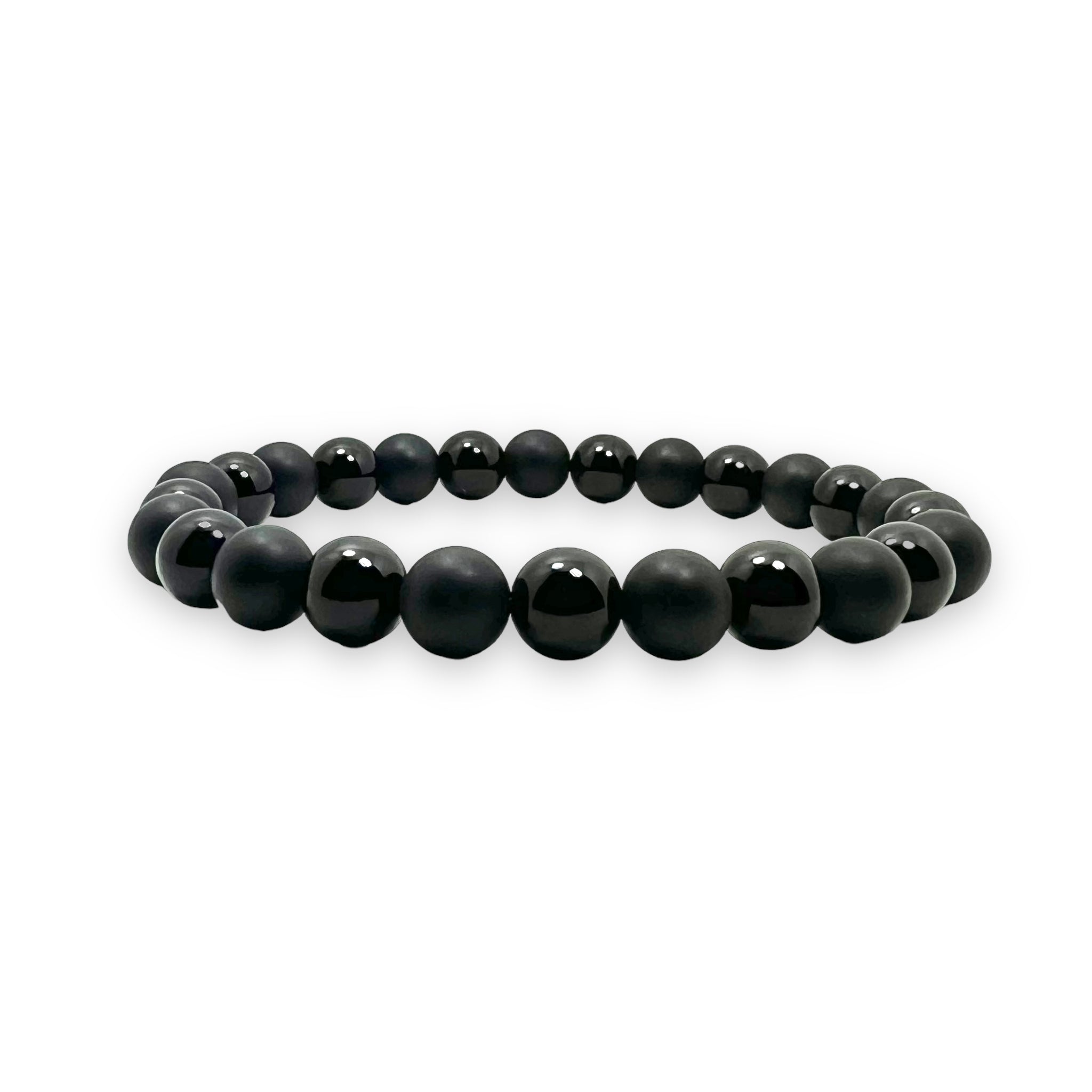 Onyx Matte and Polished 8mm Stone Bracelet