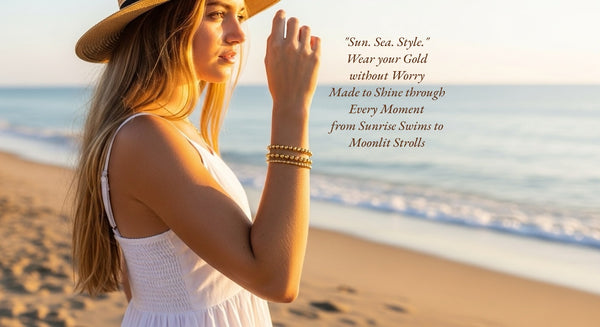 18k Gold 5mm Bracelets Stack 2